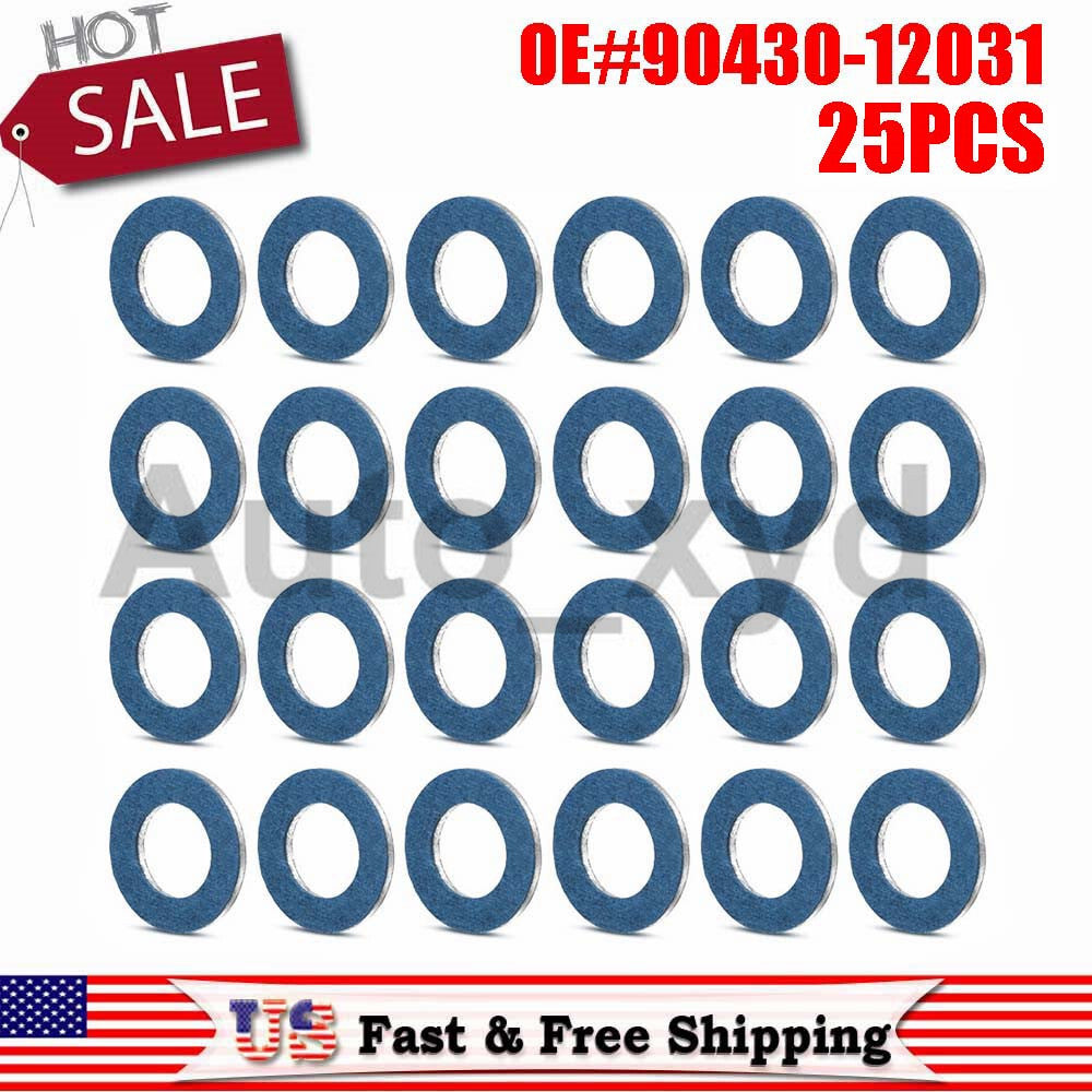 25PCS Oil Drain Plug Gasket Crush Washer 90430-12031 for TOYOTA for COROLLA MATRIX Q