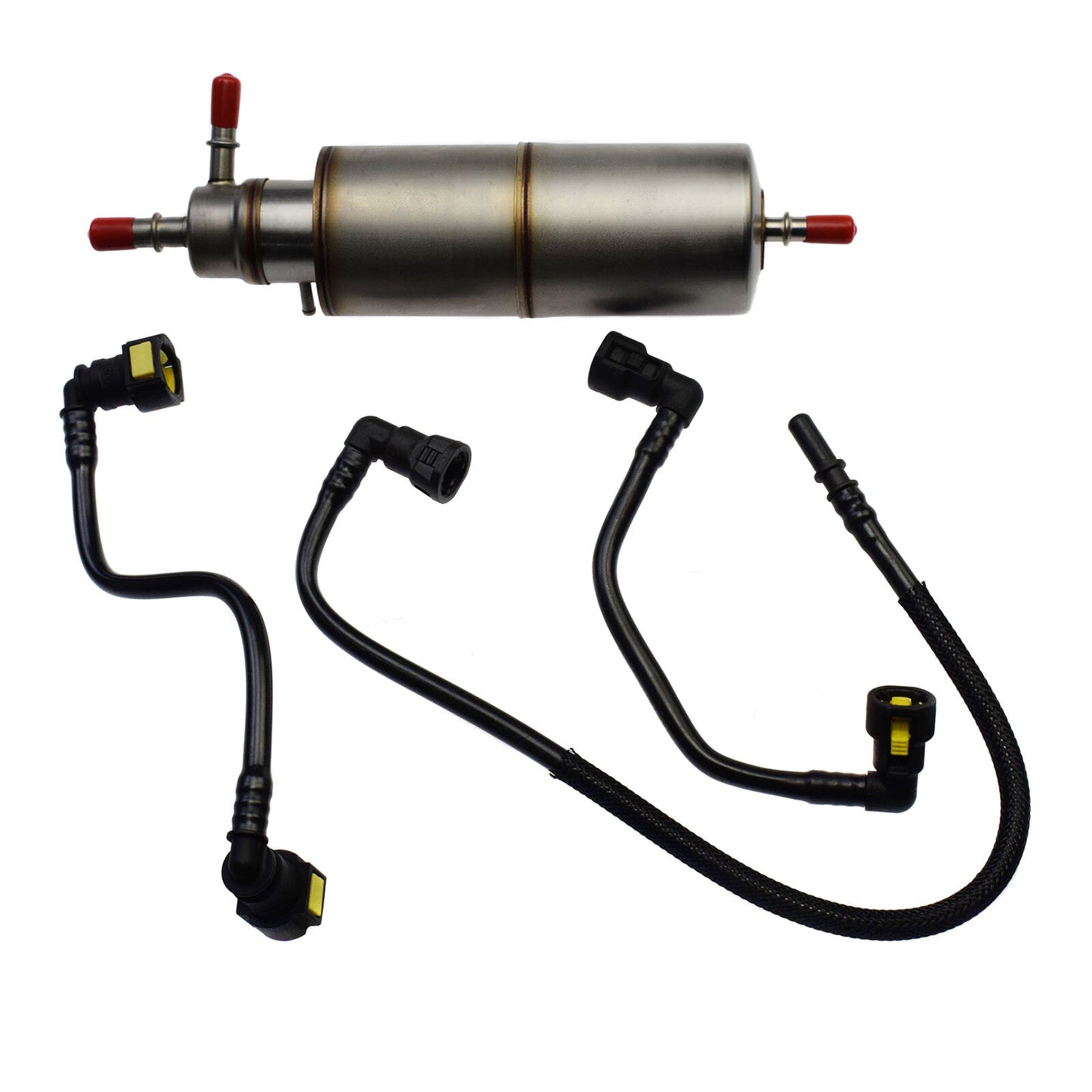 Fuel Filter + 3 Pieces Fuel Line Hose Kit for ML320 ML55 AMG ML430- v