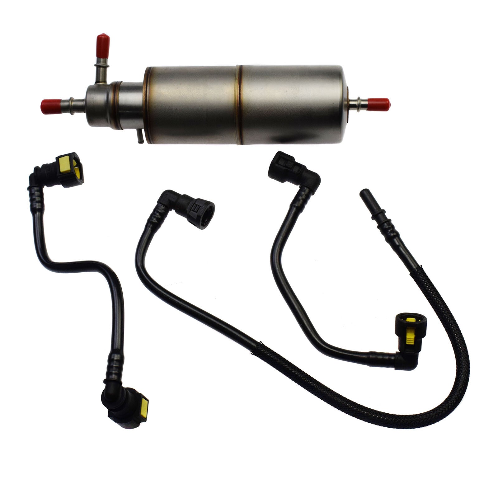 Fuel Filter + 3 Pieces Fuel Line Hose Kit for ML320 ML55 AMG ML430- v