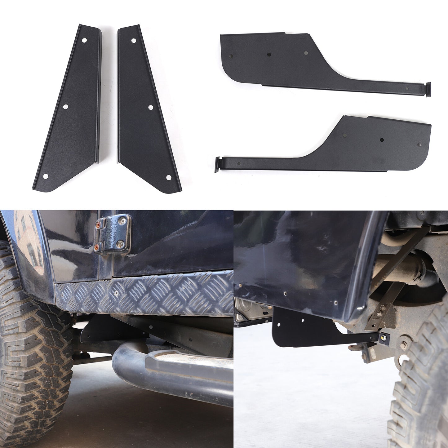 Front and rear full steel mudguard brackets suitable for Land Rover for Defender 90 110 04-19 Q