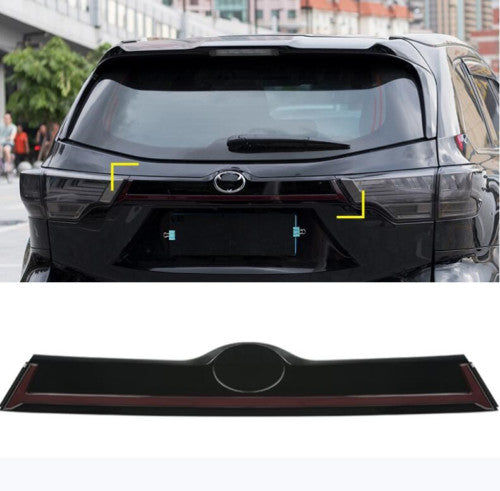 for Toyota Highlander 2014-2019 Black Rear Door Trunk LED Tail Light Cover Trim