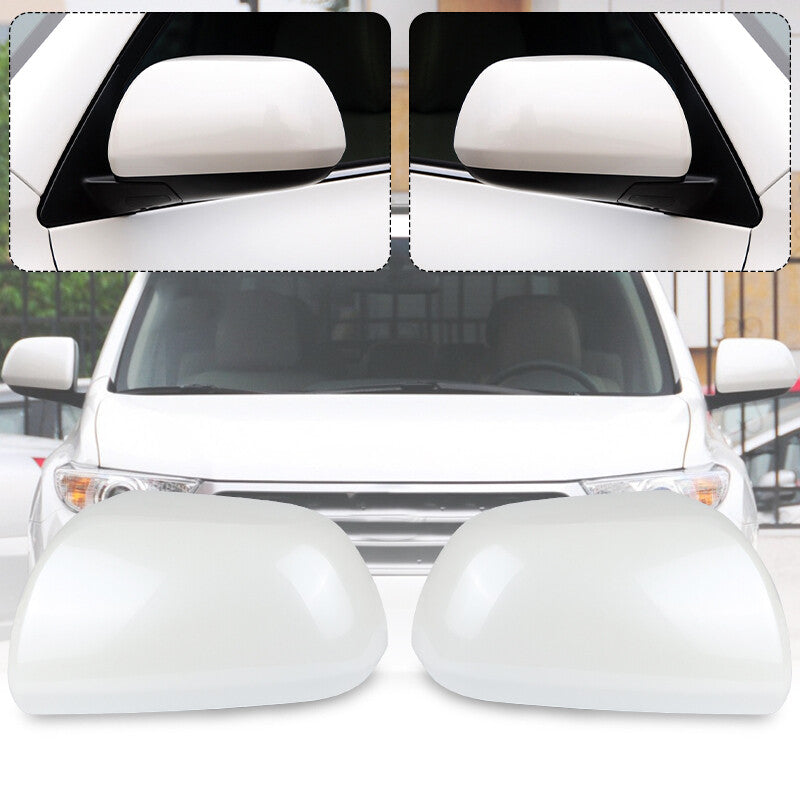 White Left Right Side Rearview Mirror Cover Cap For 2008-2013 for Toyota Highlander