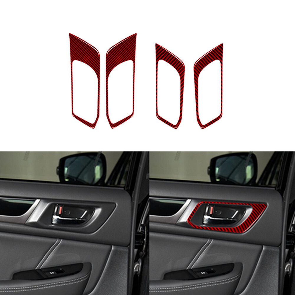 6X Red Front Window Button Control Trim Carbon Fiber For Tacoma 2012-2015 v