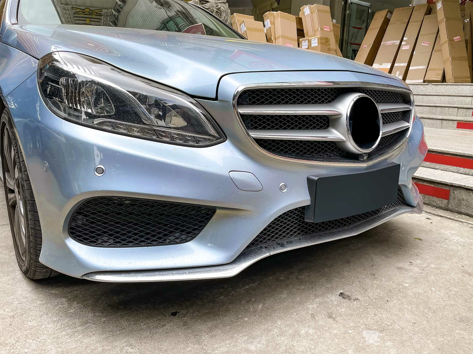 3Pcs Front Bumper Lower Trim Molding for Benz E W212 E350 E250 E400 E550 14-16 Q