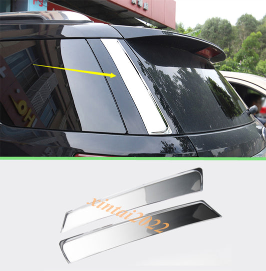 for ford  Explorer 2016-2018 ABS Chrome Rear Window Spoiler Side Wing Cover Trim