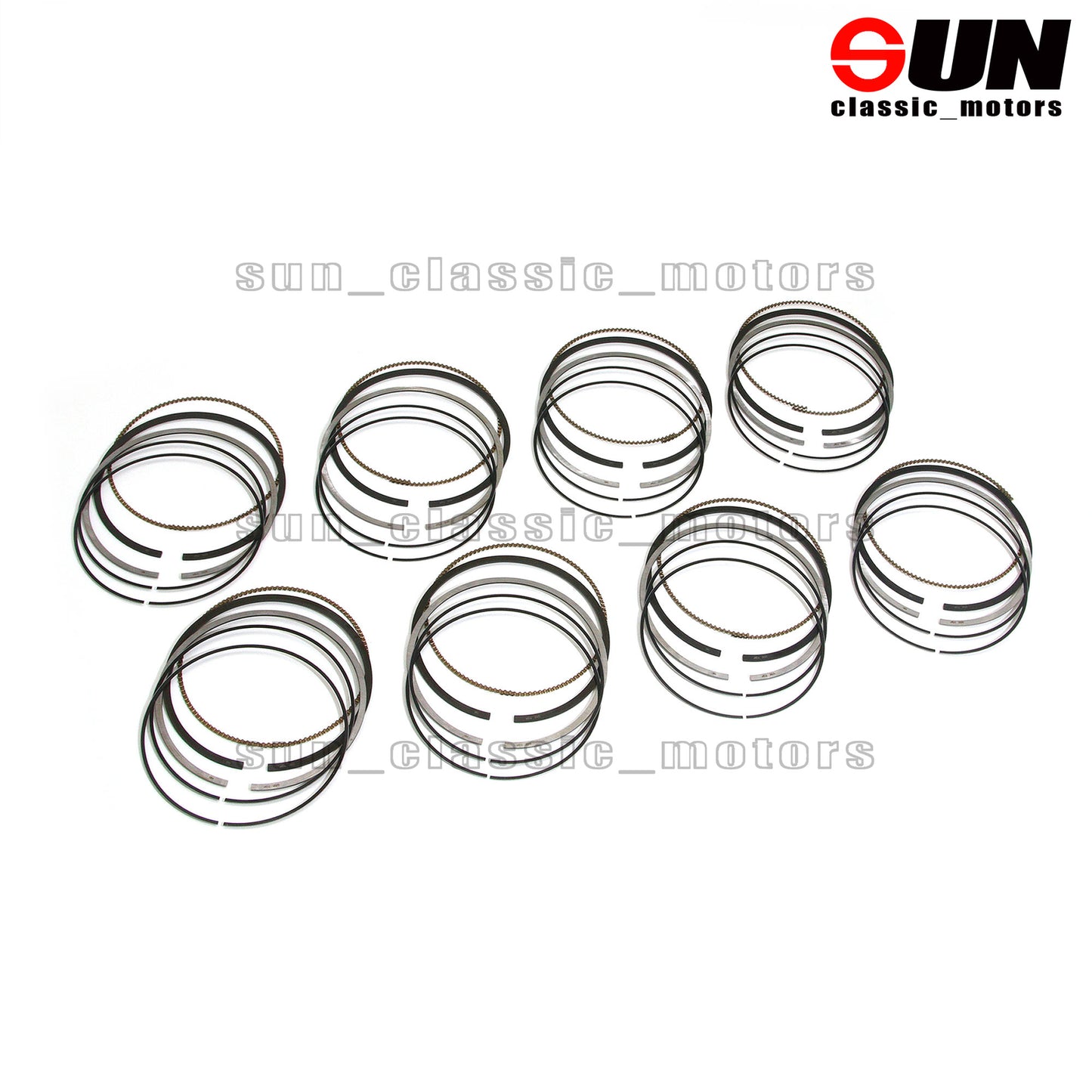 8-piece piston rings, 87mm STD, for 540i, 740Li, 740i E60, E61, E65, E66 4.0L V8 N62B40-