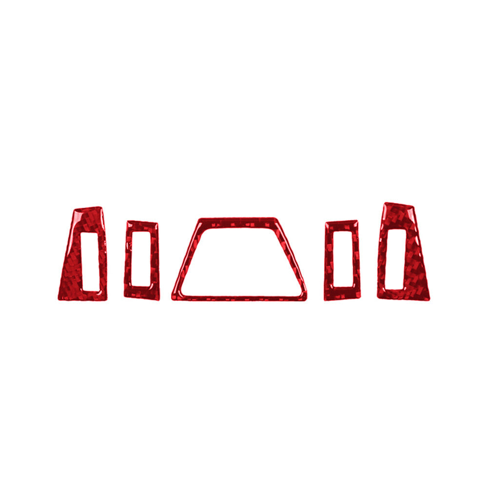 5Pcs Red Carbon Fiber Air Vent Outlet Kit Cover Trim for Toyota Supra 2019-2022
