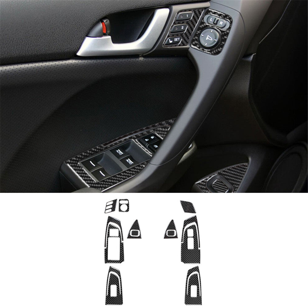 for Audi Q5 2018-2021 Carbon Fiber Interior Rear Climate Console Cover Trim v