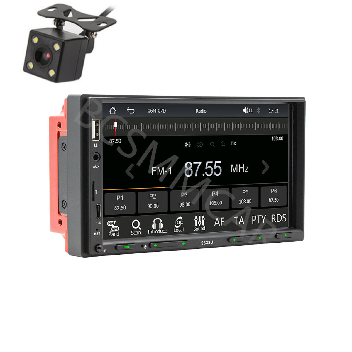 7 2Din Car Stereo Radio Player Bluetooth For CarPlay AUX Mirror Link Camera