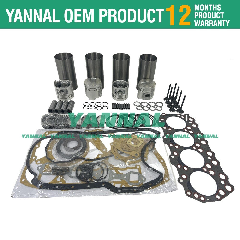 Engine overhaul and rebuild kit for S4Q/S4Q2 piston rings, gaskets, and washers -