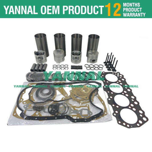 Engine overhaul and rebuild kit for S4Q/S4Q2 piston rings, gaskets, and washers -