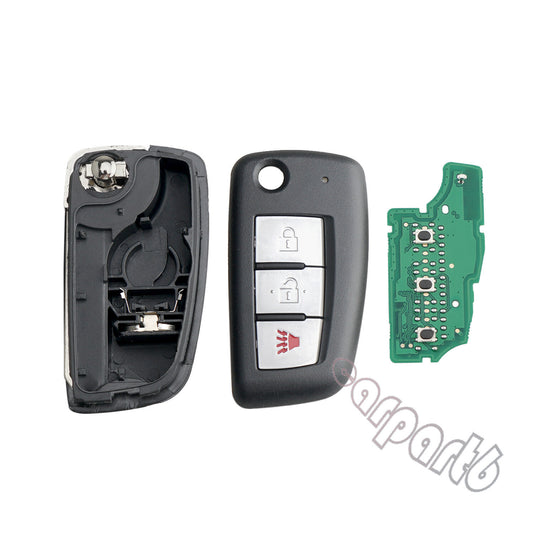 Keyless remote control (Fob) - Unlocked version - CWTWB1G767 for 2014-2022 for Nissan Rogue 3-BTN, flip cover, uncut. Q