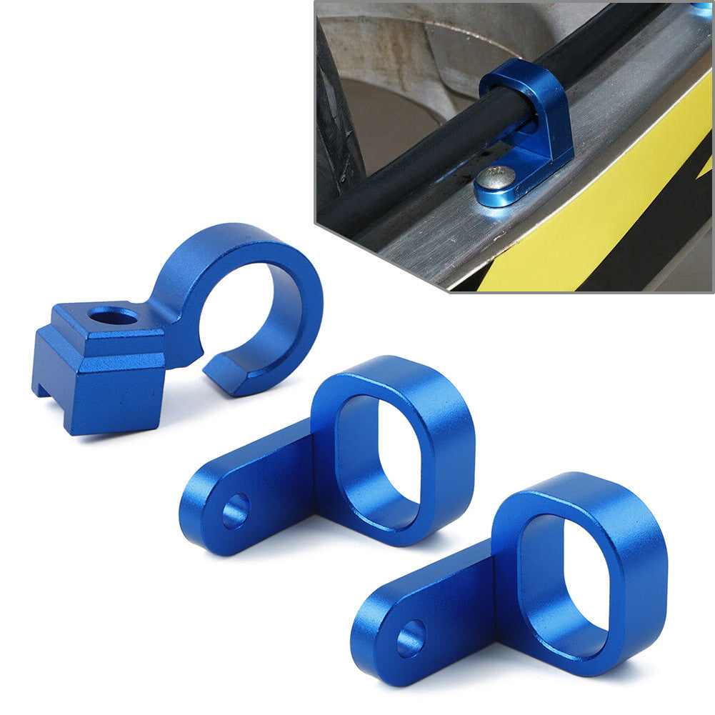 for Suzuki DRZ400SM 2005-2021 RMX450Z CNC Blue Front &Rear Brake Hose Line Clamp Q