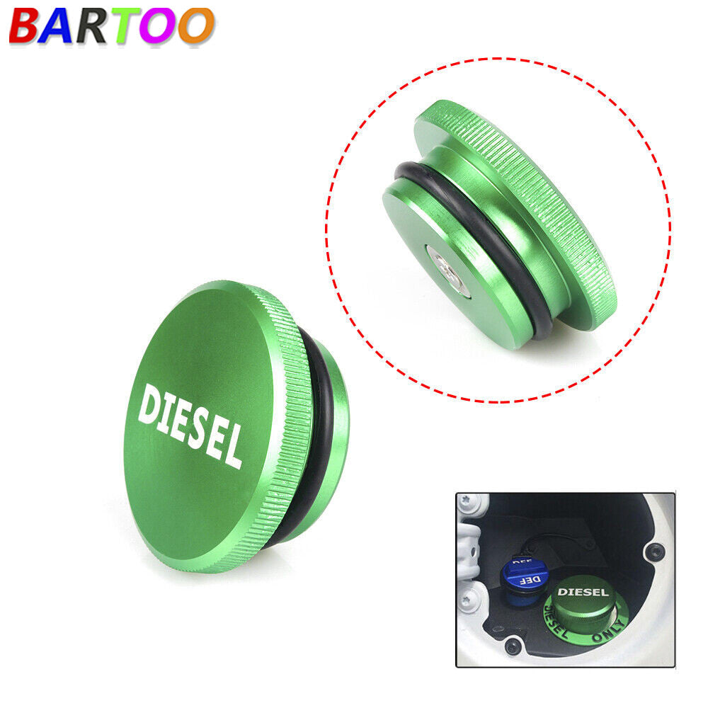 Aluminum Green Diesel Billet Fuel Cap Magnetic for 2013-2017 for Dodge for Ram Replace Q