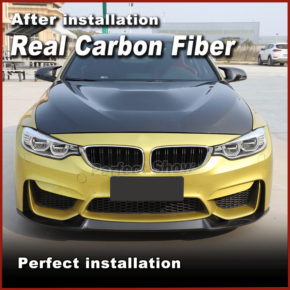 for BMW F80 M3 F82 F83 M4 2014-19 REAL CARBON Front Bumper Lip Spoiler Splitter