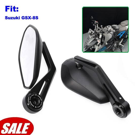 For 2023-2025 for Suzuki GSX-8S Handlebar End Mirrors Side Rear View Adjustable Pair Q