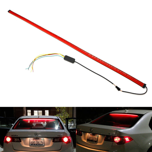 36-inch flexible rear windshield with 3rd brake LED light strip and sequential turn signals - n