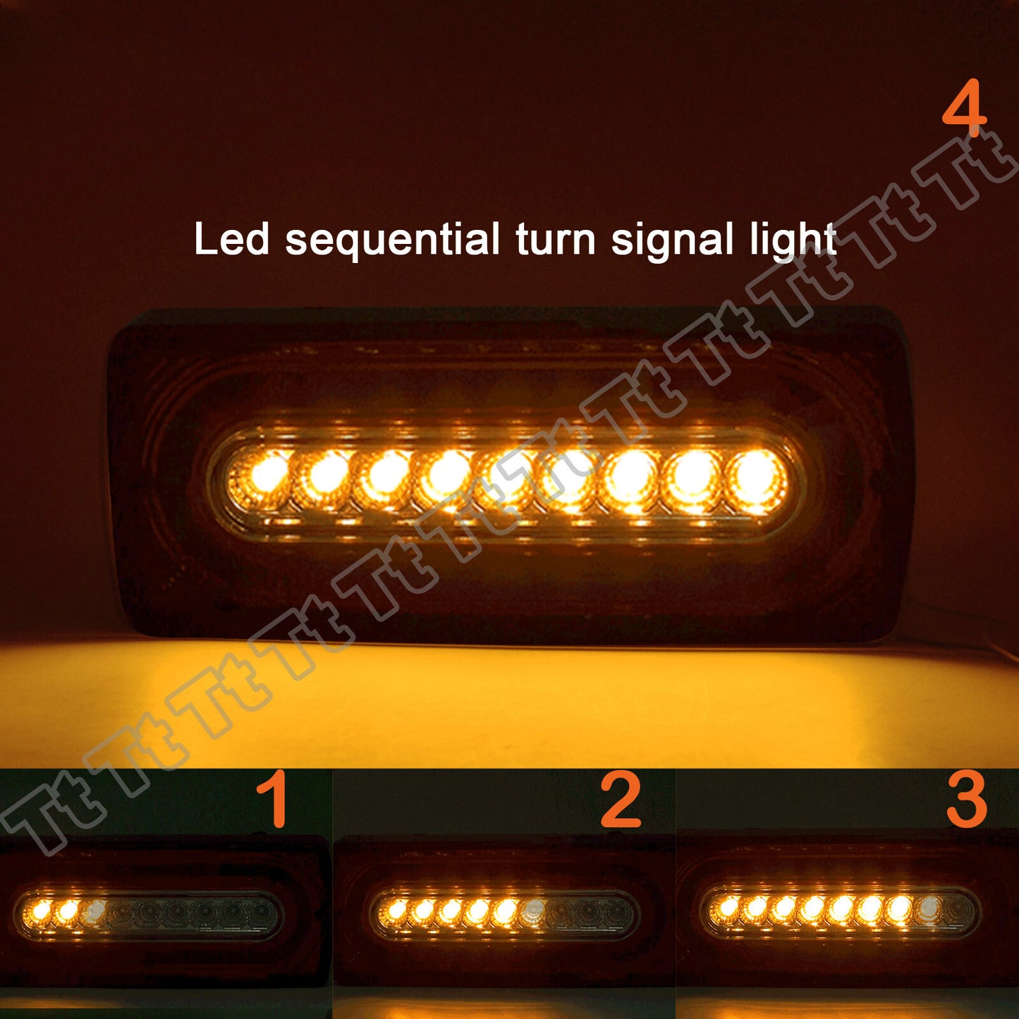 Suitable for 99-18 for Mercedes W463 G500 G550 G63 AMG sequential LED taillights and brake lights.