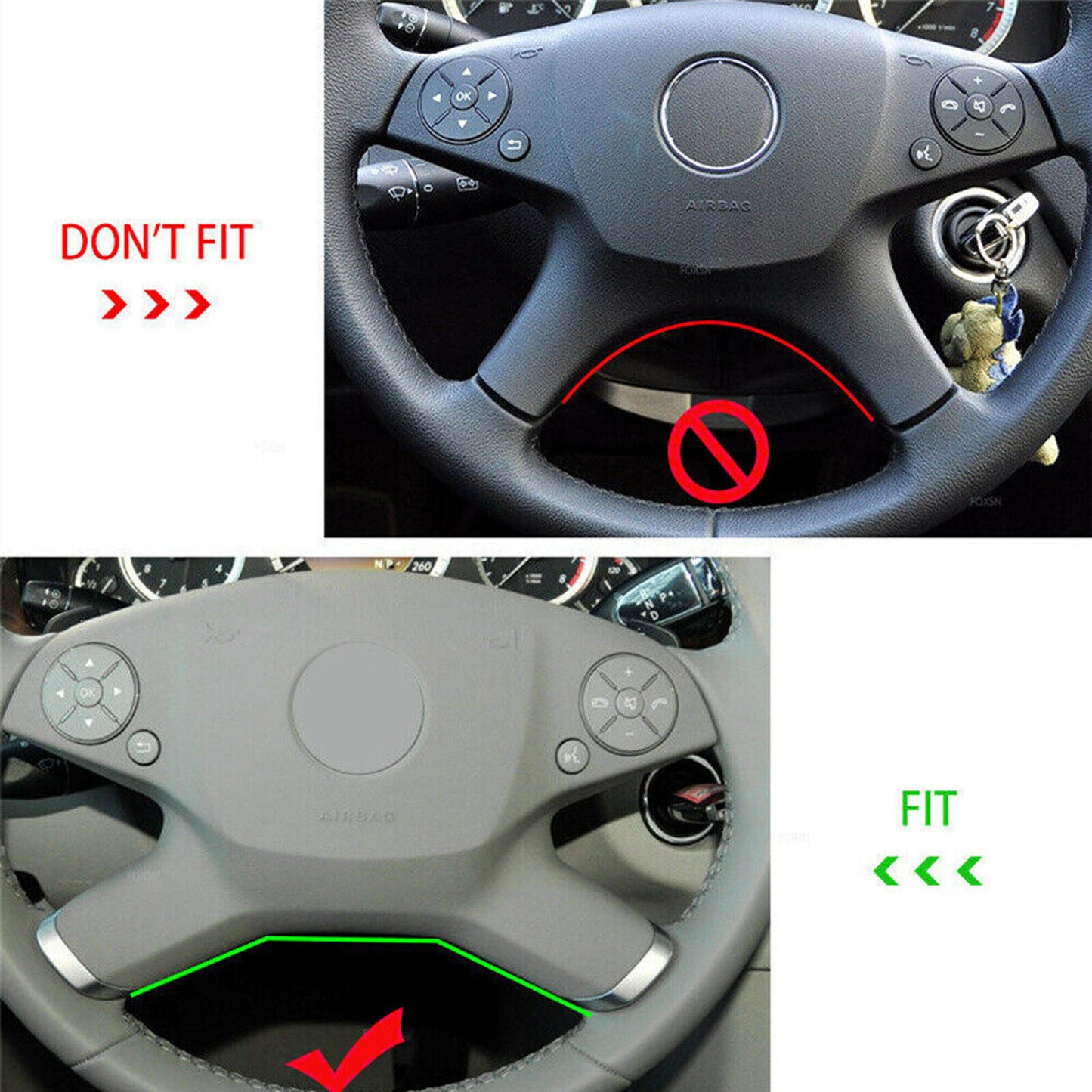 Silver ABS steering wheel button panel cover suitable for E-Class W212 2009-2013 n