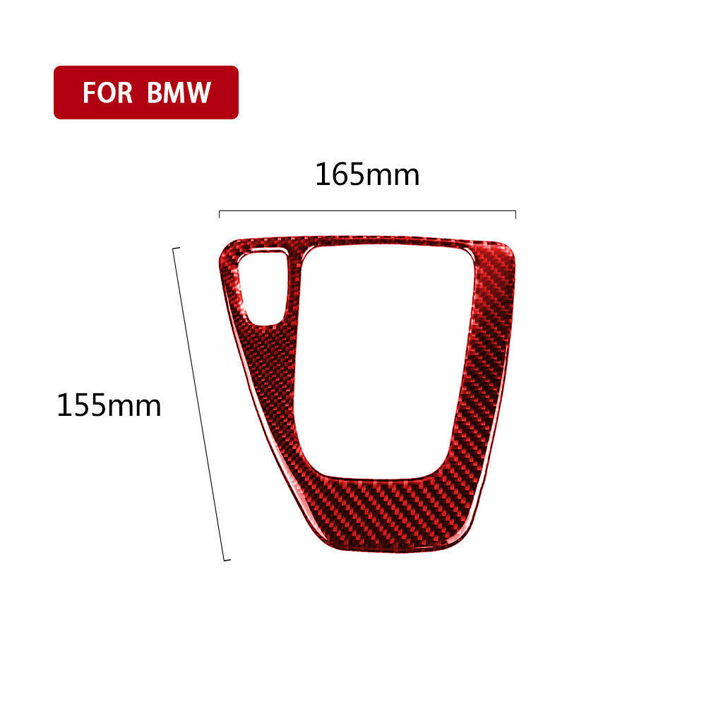Red Carbon Fiber Interior Gear Shift Box Trim for BMW 3 Series E90 E92 2005-2012