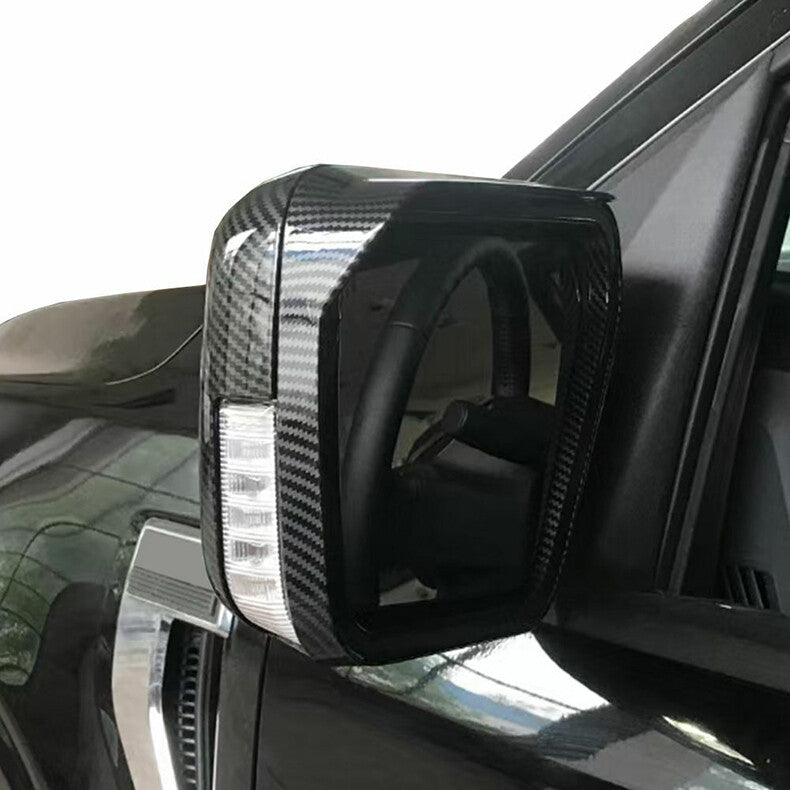 for Ford F-150 2021-2023 Carbon fiber Rearview Mirror Rain Guard Eyebrow cover