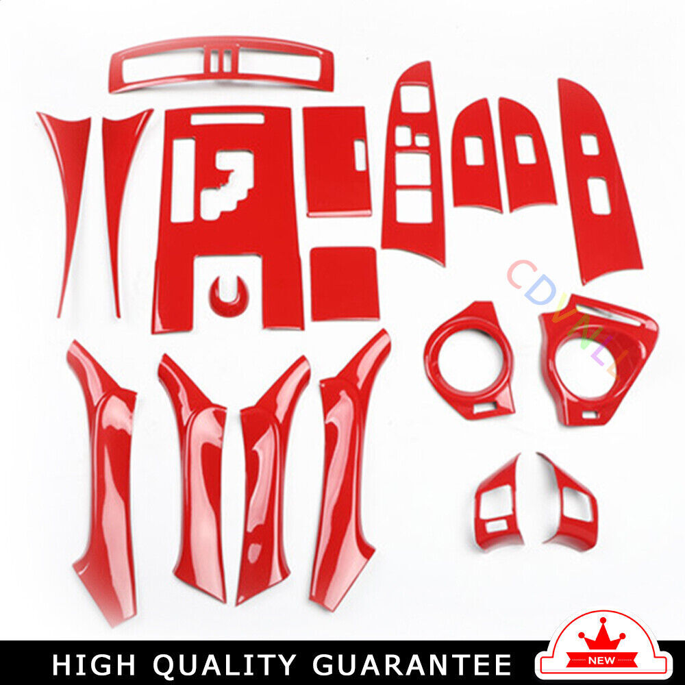 Car Interior Decoration Full Set Trim 19PCS Fit for Lexus IS 2006-11 Bright Red