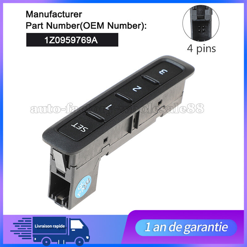 Siège Mémoire Ajuste Commutateur Bouton pour for VW for Passat for Tiguan for Skoda Octavia Neuf n