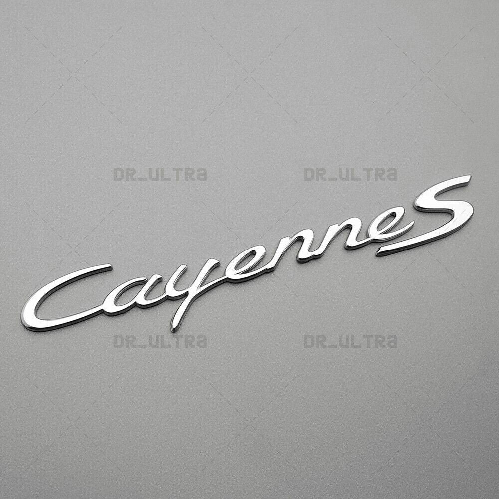 Chrome Look for Cayenne S Letters Rear Badge Emblem Deck lid 958-559-675-01