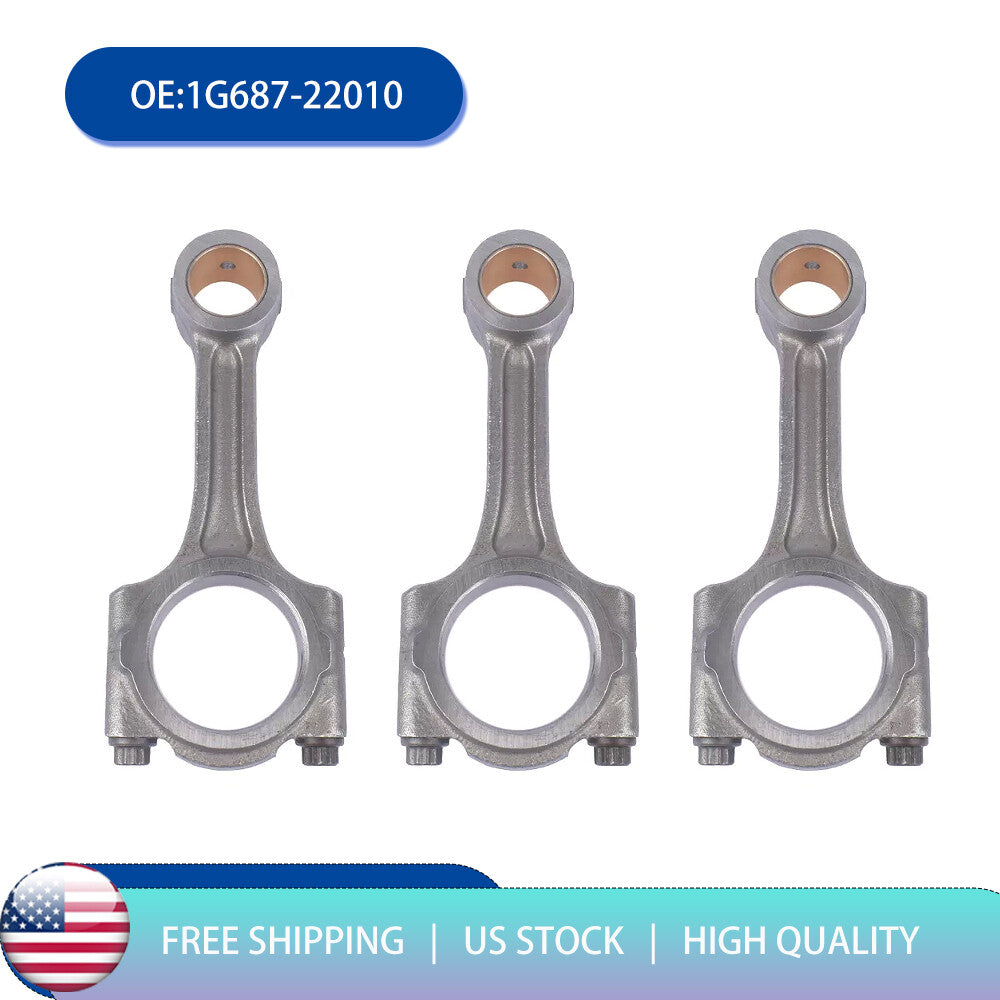 3PCS Connecting Rods Fit Kubota Engine D722 D782 D902 WG972 1G687-22010