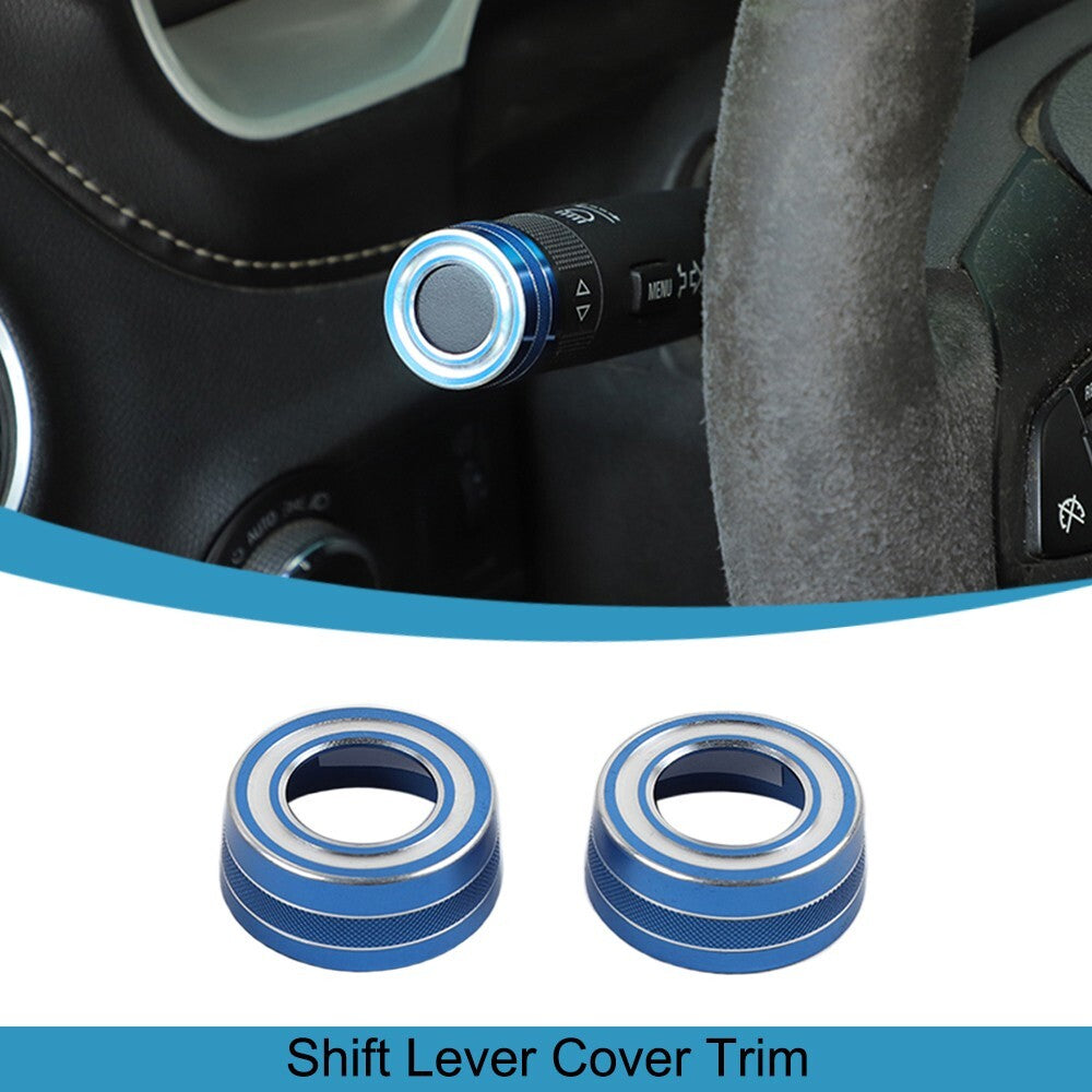 Shift Rod Lever Wiper Cover Trim Stickers for Chevrolet Camaro 2010-2015 Blue