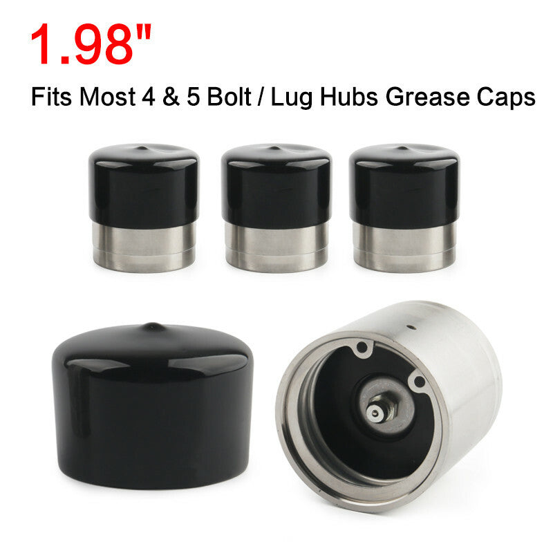 4 x 1.98 inch Stainless Steel Boat Trailer Bearing Partner Kit with Protective Grease Bra