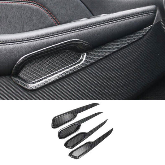 ABS Interior Door Armrest for Ford Explorer 16-2019 Carbon Fiber Cover Trim 4X