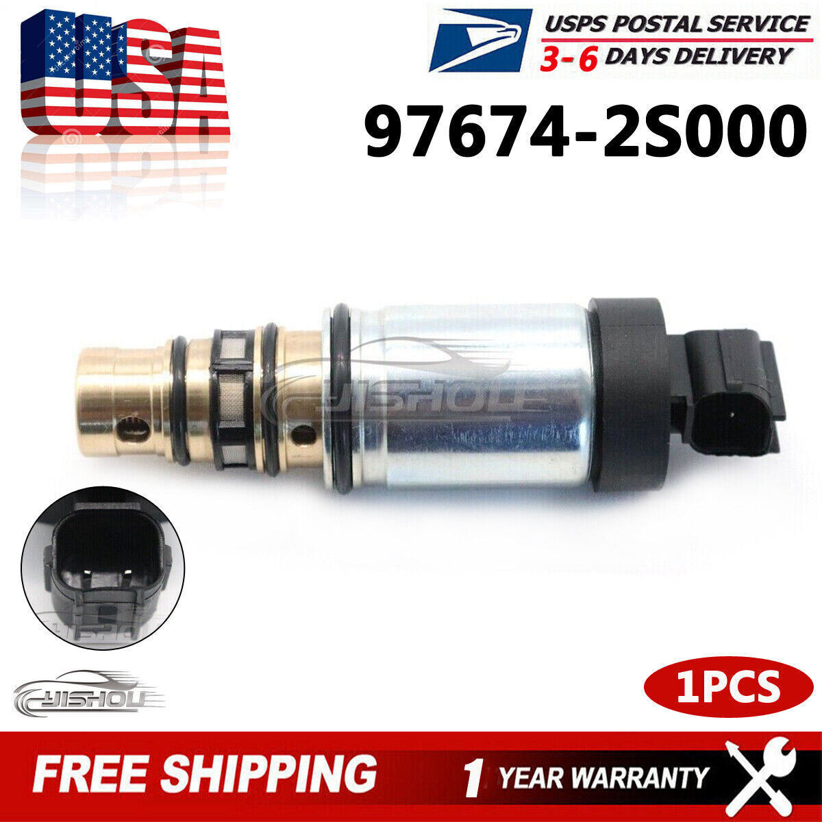 97674-2S000 New A/C Compressor Control Solenoid Valve for Hyundai for Kia 2009-2017 Q