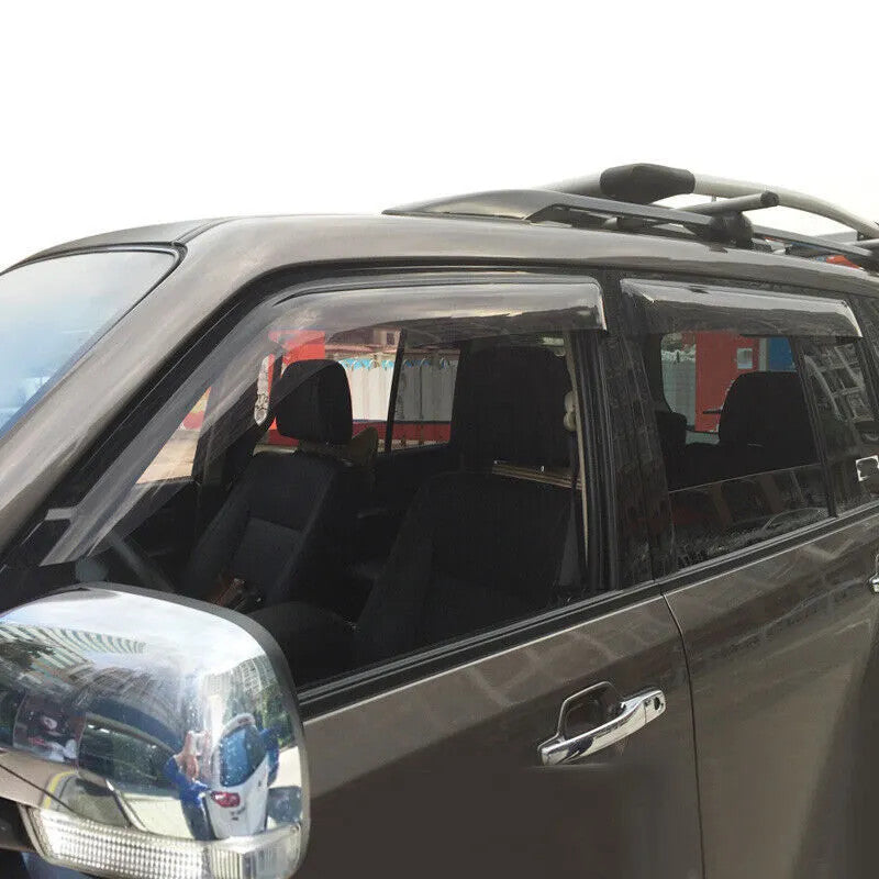 for Mitsubishi Pajero V93 V97 V73 V75 V77 Window Visor Sun Rain Deflector Trim4