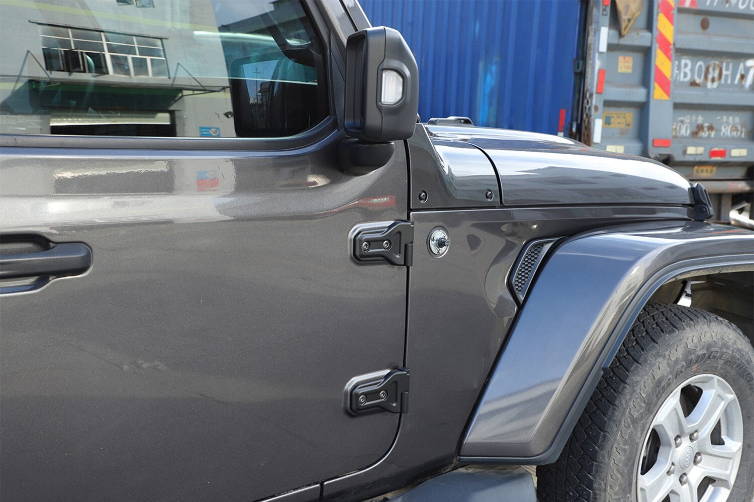 for Jeep for Wrangler JL 18+ Piano Black Car Door Hinge Cover Exterior Accessories