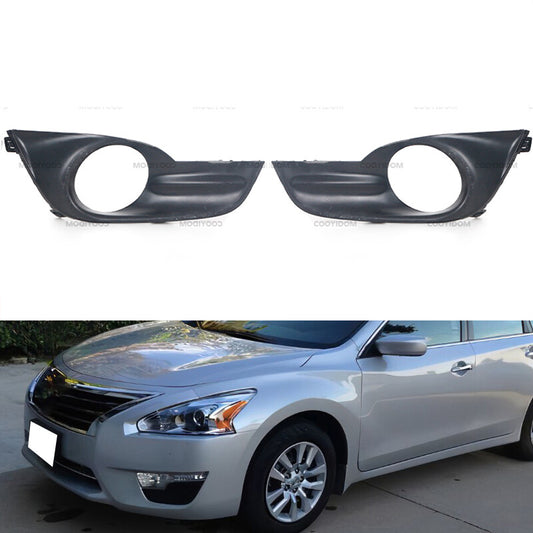 Pair Front Lower Bumper Grille Fog Light Cover For Altima Sedan 2013-2015 v