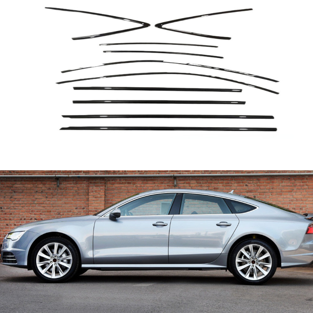 Black Stainless Window Molding Strips Trim Accessories B For 12-2018 for AUDI A7 S7 n