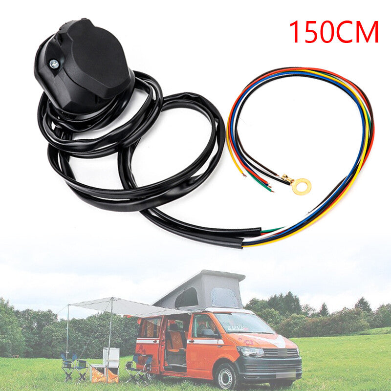 7-way trailer extension cable, 1.5m, 7-pin trailer connection cable plug kit - n