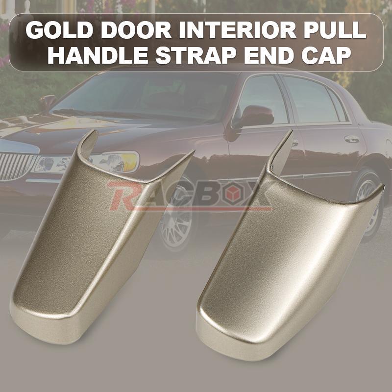 4PCS Door Interior Pull Handle Strap End Cap Trim For 2003-2011 for Lincoln Town Car