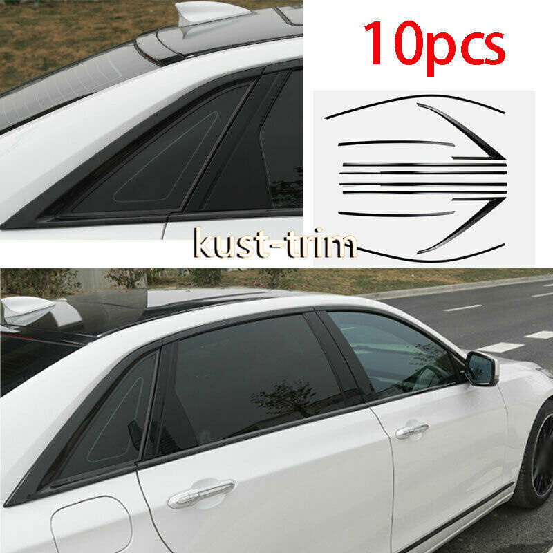 for Cadillac CT6 17-2020 2019 Black Titanium Windows Strip Sill Molding Cover B n
