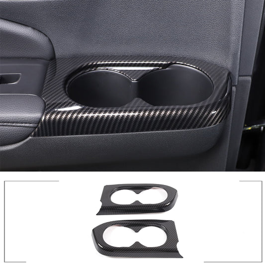 ABS carbon fiber interior door handle frame cover trim for Jaguar for F-Type 2013-2024