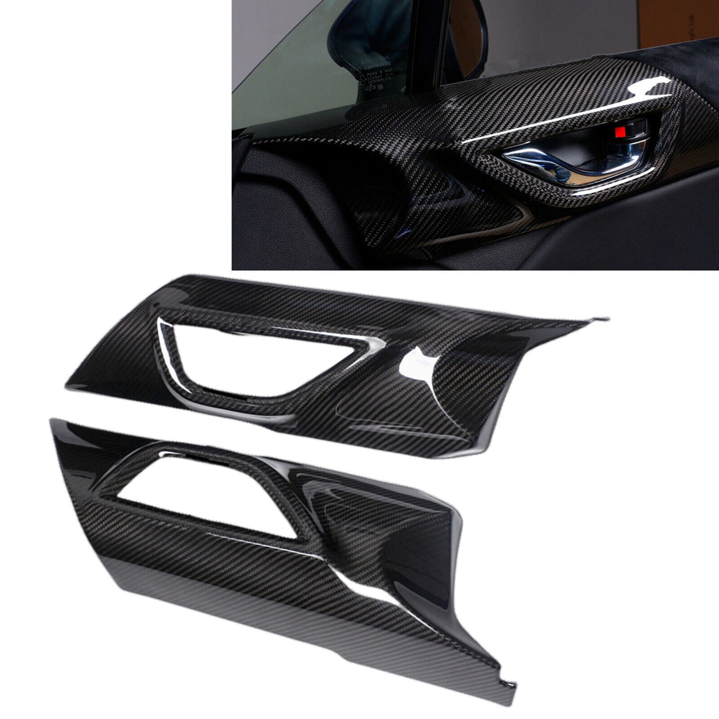 2X Inner Door Handle Lock Panel Cover for SUBARU BRZ GR86 2022-2025 B n