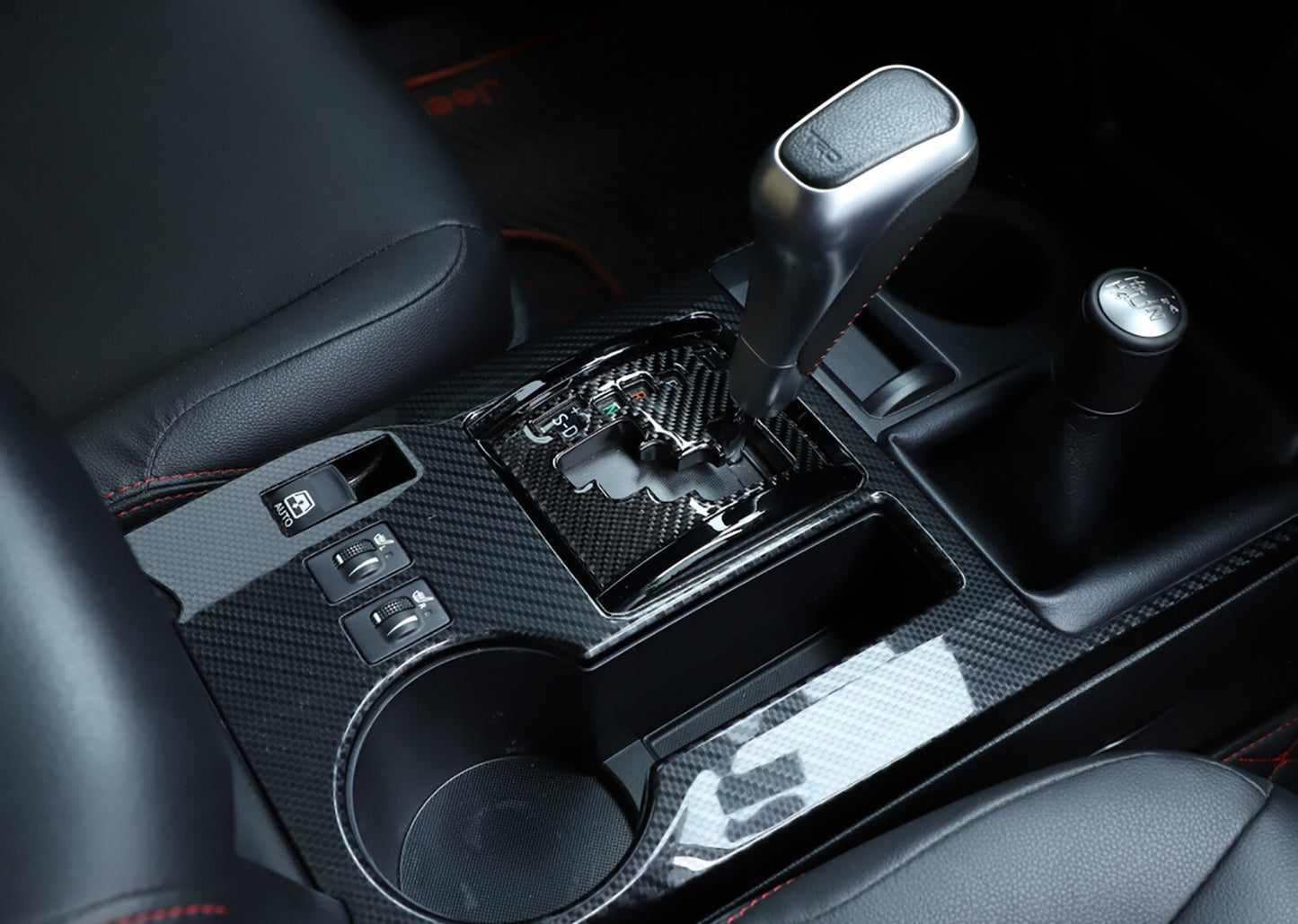 for Toyota 4Runner 2010-2020 Gear Shift Panel Cover Trim Carbon Fiber Accessory