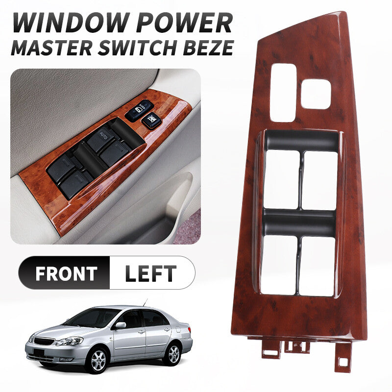 Master Power Window Switch Trim Bezel Panel Wood Grain for 03-08 for Toyota for Corolla