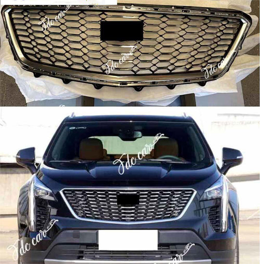 for Cadillac XT4 2019-2023 Piano Black ABS Front Bumper Upper Grille Cover Trim