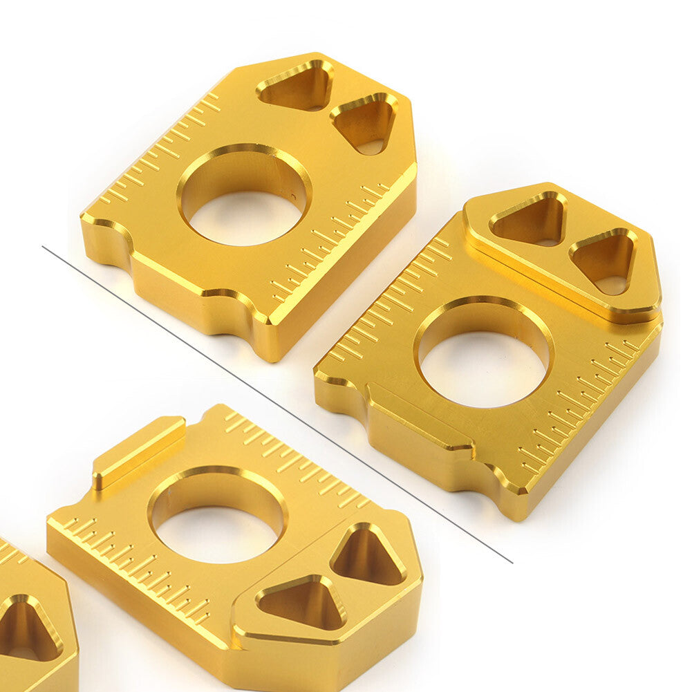 for SUZUKI DRZ400SM 2004-2015 CNC Rear Chain Adjuster Axle Block Gold