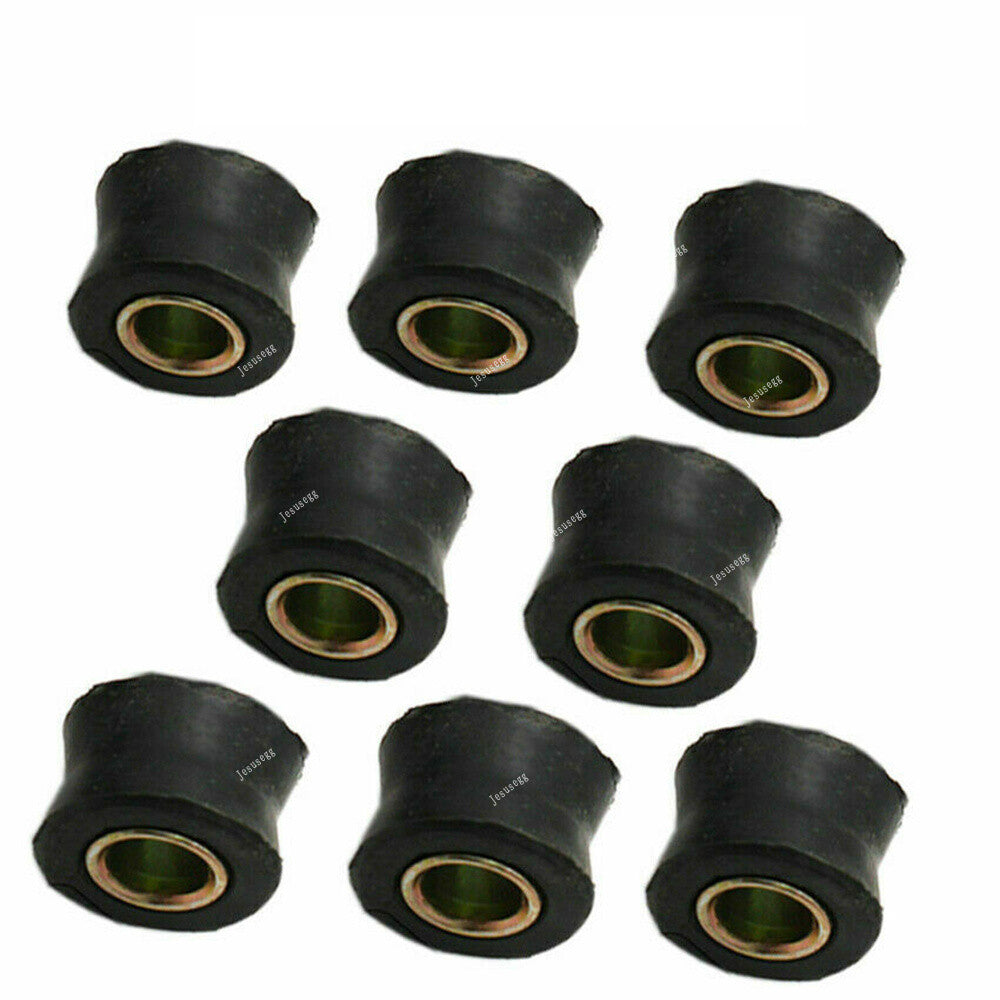 8Pcs 10mm Motorcycle Bike Rear Shock Absorber Bushinmgs Spare Part Rubber Ring Q