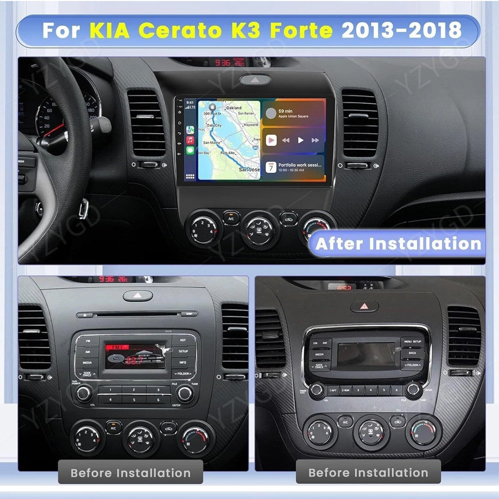 Car Stereo Radio for Kia K3 Cerato Forte 3 Yd Tuner 2013-2017 GPS CarPlay Screen