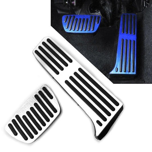 No Drilling Gas Brake Foot Pedal Cover AT Kit for 2018-2020 for Toyota for Camry Silver Q