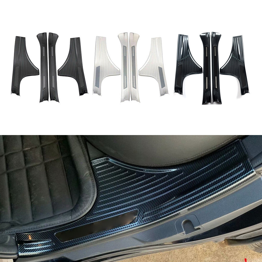 Stainless Steel inner Door Sill Scuff Plate Cover Fit for Subaru Forester 2019-23